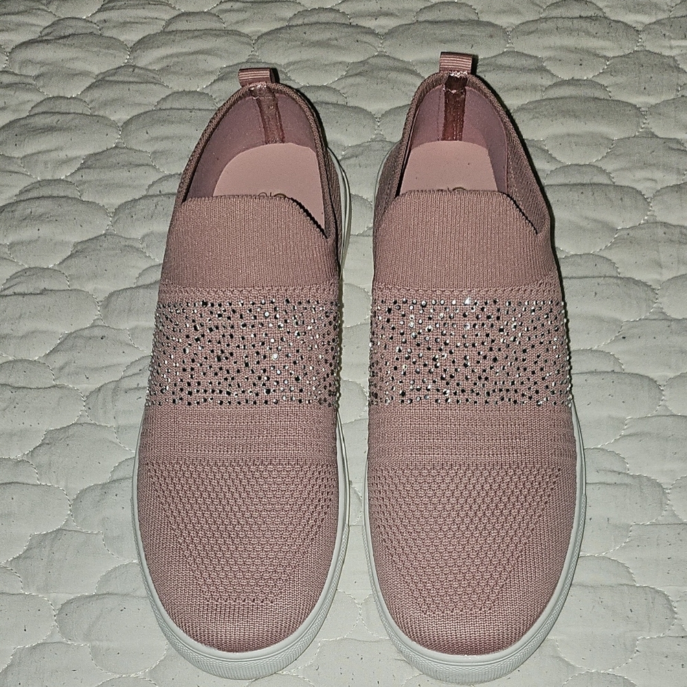 Women's Pink Slip-On Sneakers